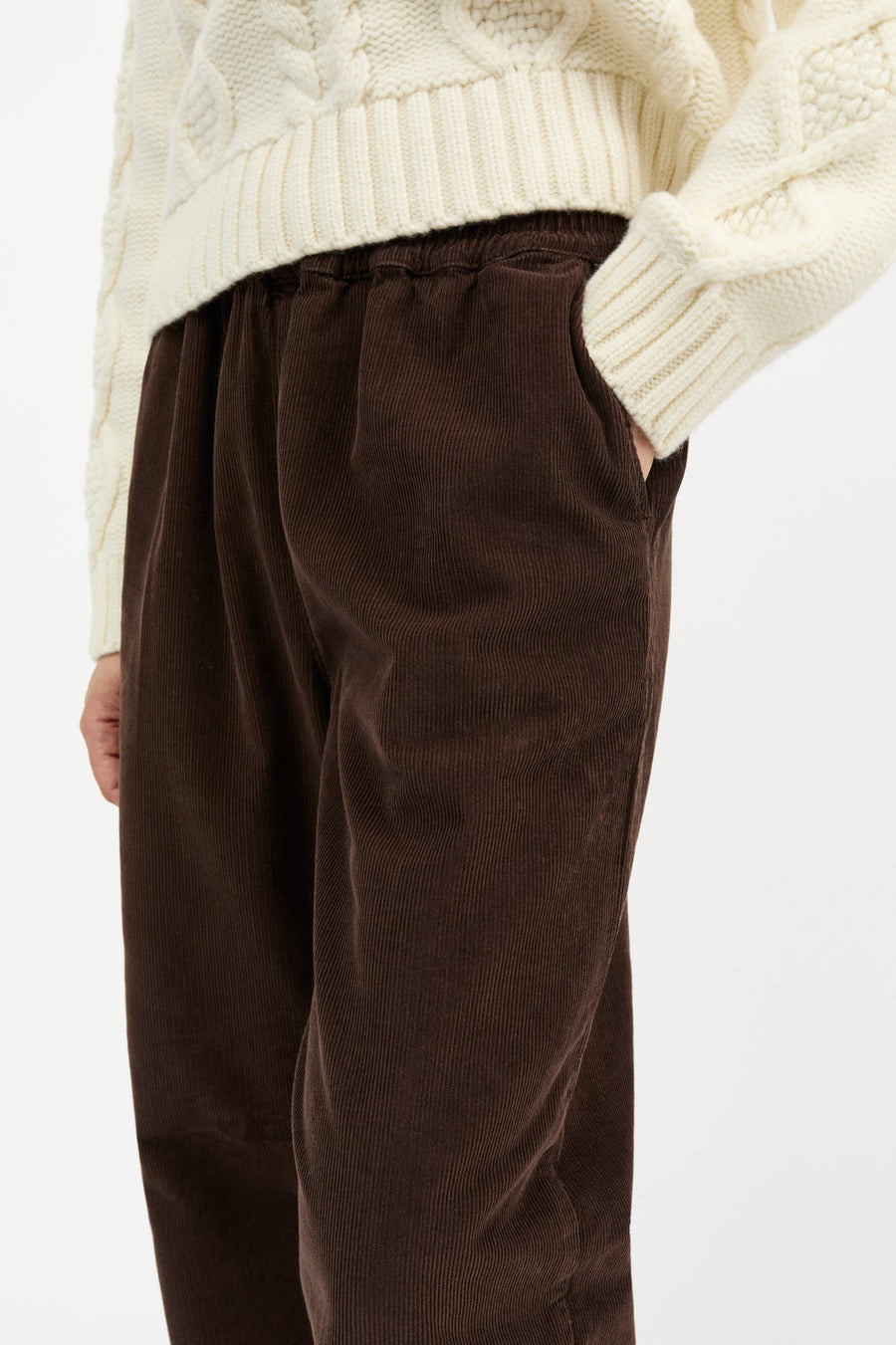 JASMINE PANTS - DARK BROWN CORDUROY