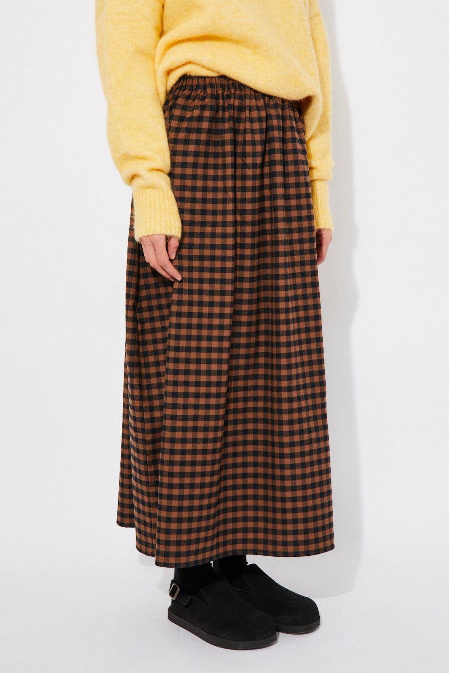 PEDRA SKIRT - BROWN CHECK