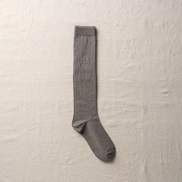 ORGANIC COTTON/YAK KNEE SOCKS - DARK GREY