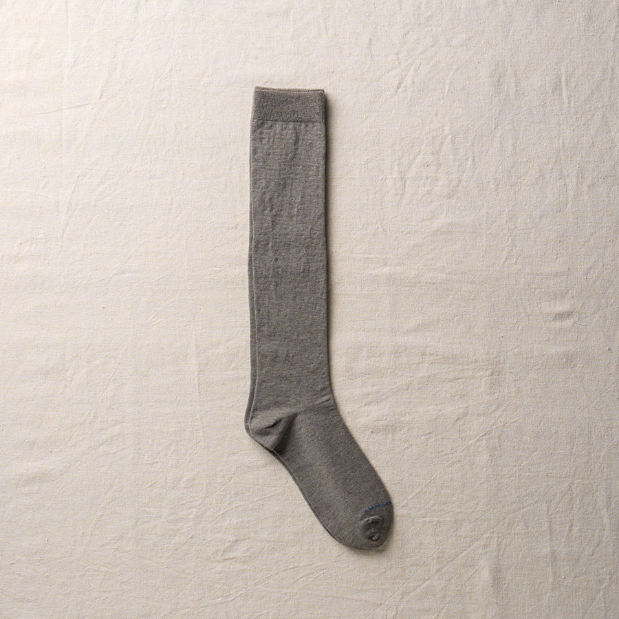 ORGANIC COTTON/YAK KNEE SOCKS - DARK GREY