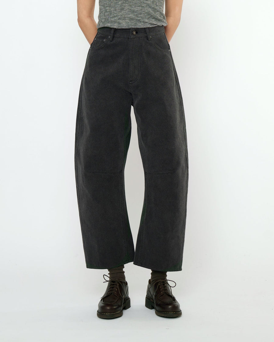 CURVE LEGGED WORK TROUSER - WASHED BLACK