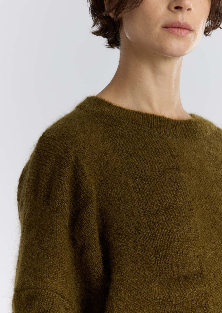 WATERFALL SWEATER - DARK OLIVE