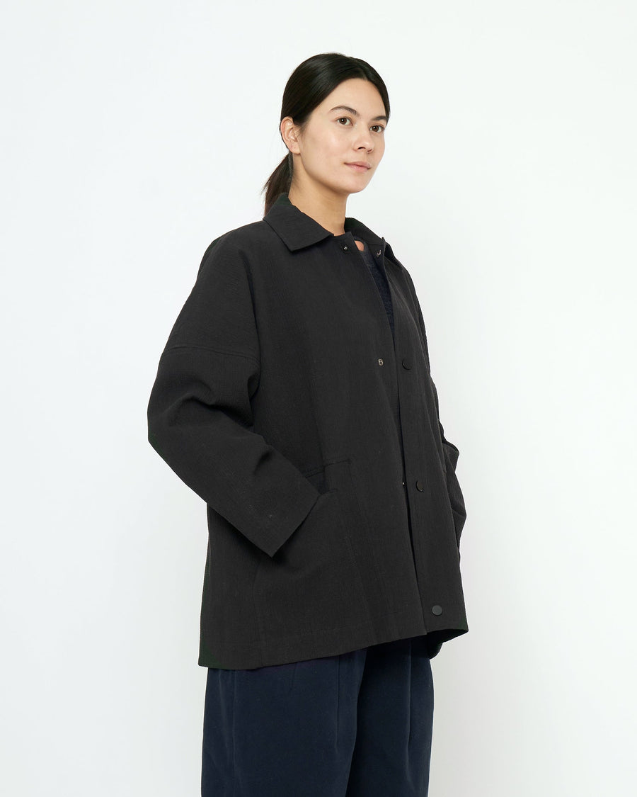 POCKETS SHIRT JACKET - BLACK