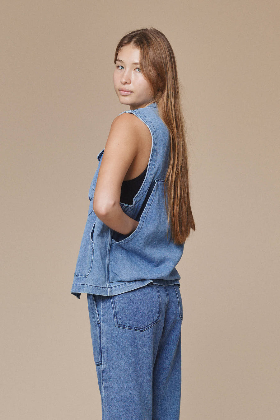 FALCON VEST - LIGHT DENIM