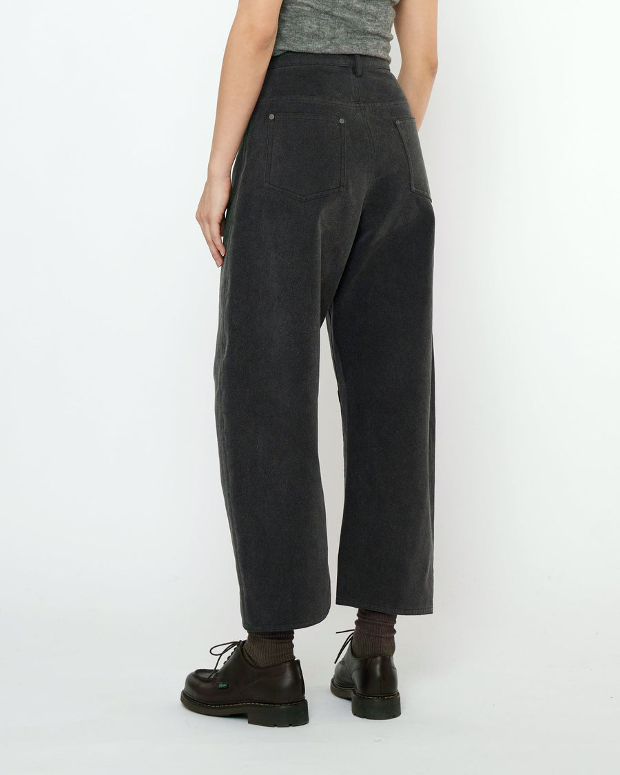 CURVE LEGGED WORK TROUSER - WASHED BLACK