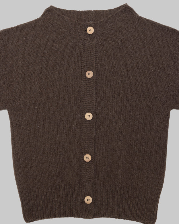 TIER CARDIGAN - BUREL BROWN