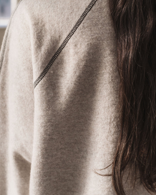 FOLD TURTLENECK - GREY MELANGE