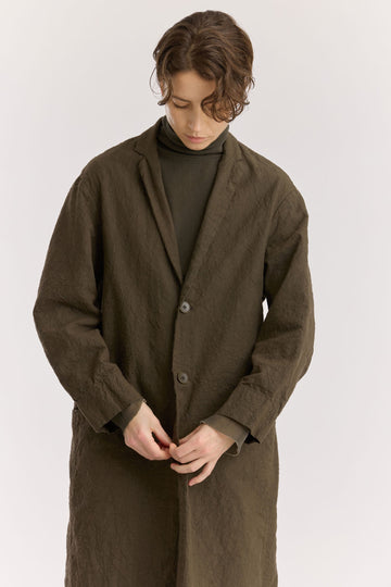 CRINKLED COAT - CHARCOAL