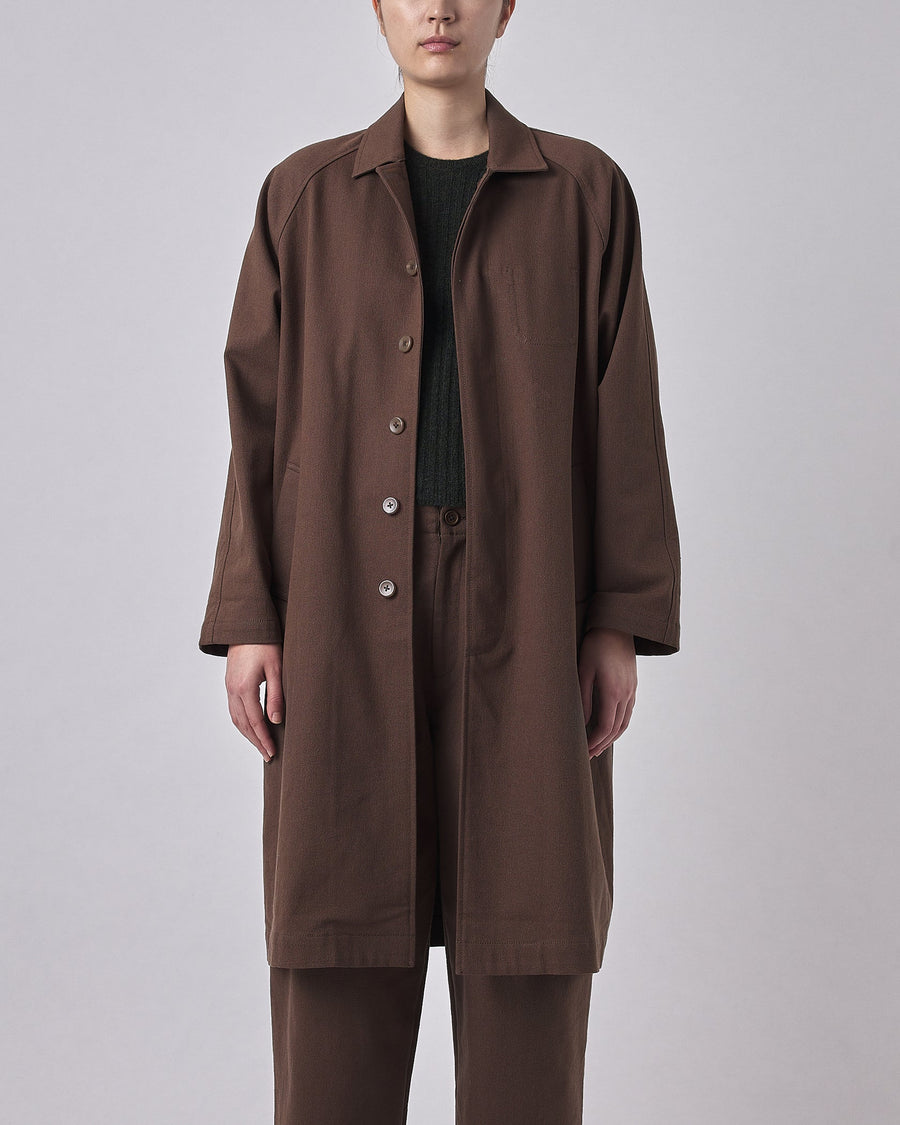 CANVAS FALL DUSTER - BROWN