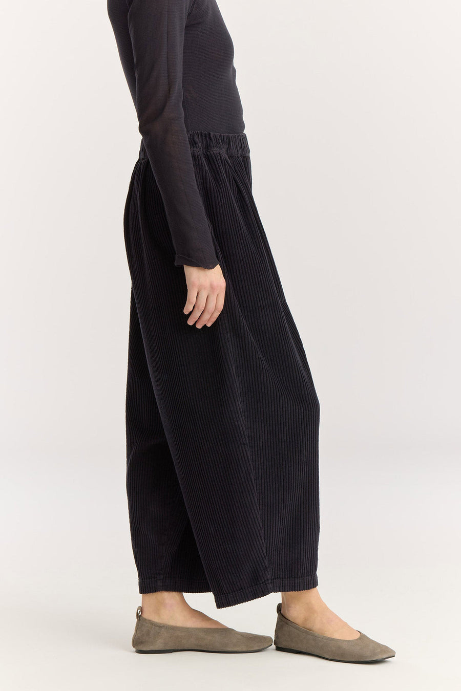 CORDUROY WIDE PANT - DARK NAVY