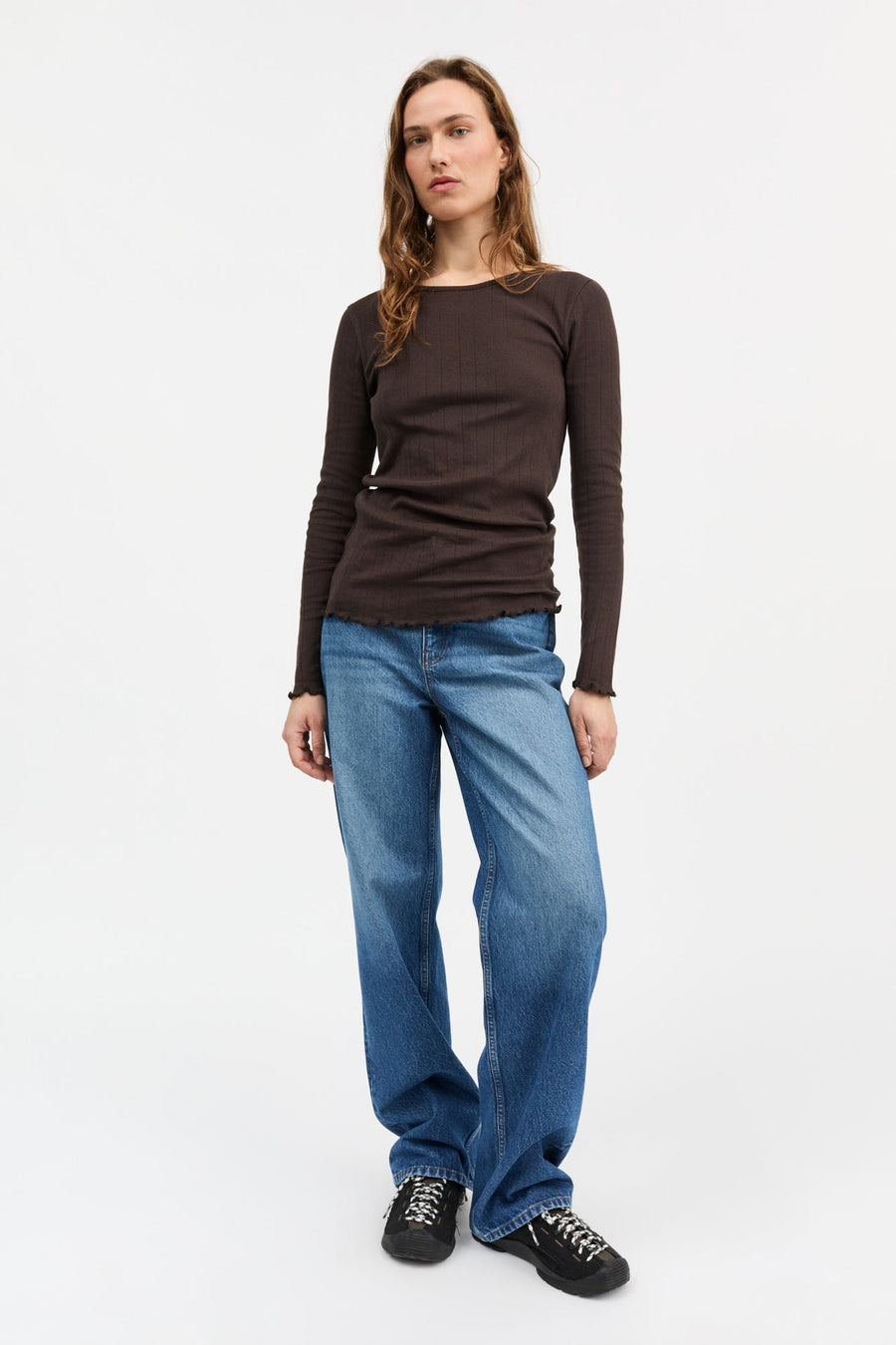 EDIE BLOUSE - DARK BROWN