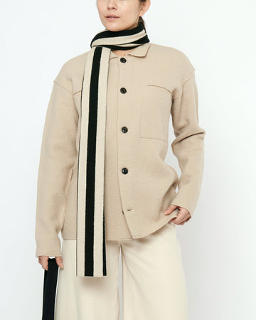 LONG SCARF - BEIGE STRIPES