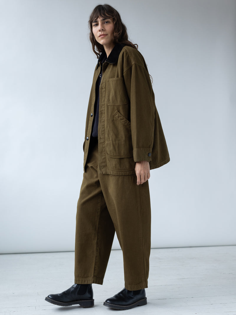 PAINTER COAT - DARK OLIVE