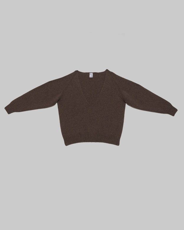 SOAR V NECK - BUREL BROWN