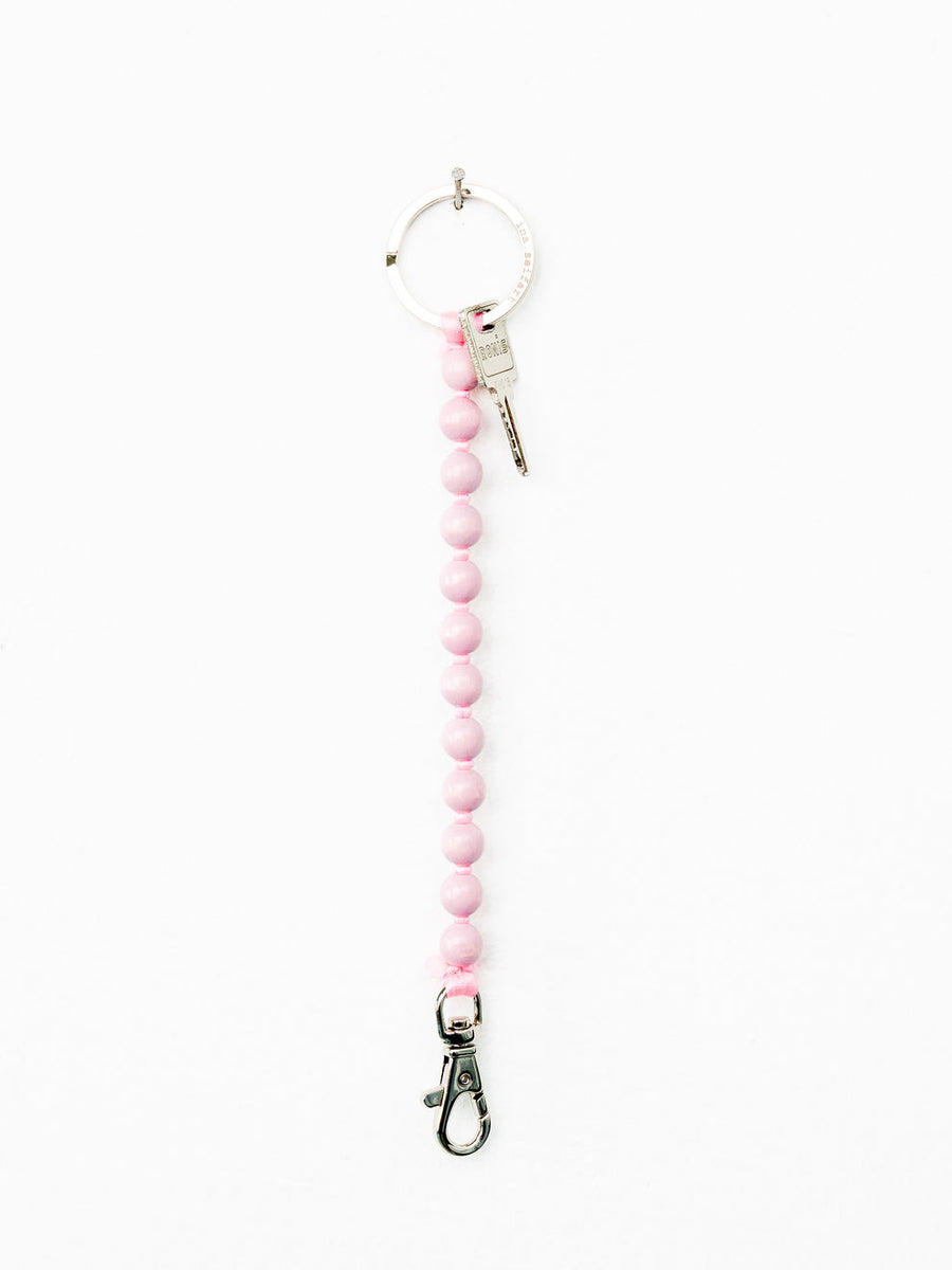 SHORT KEYHOLDER - SMALL PERLEN - PASTEL ROSE
