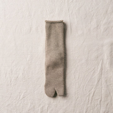 ORGANIC COTTON/YAK PILE TABI SOCKS - GREEN