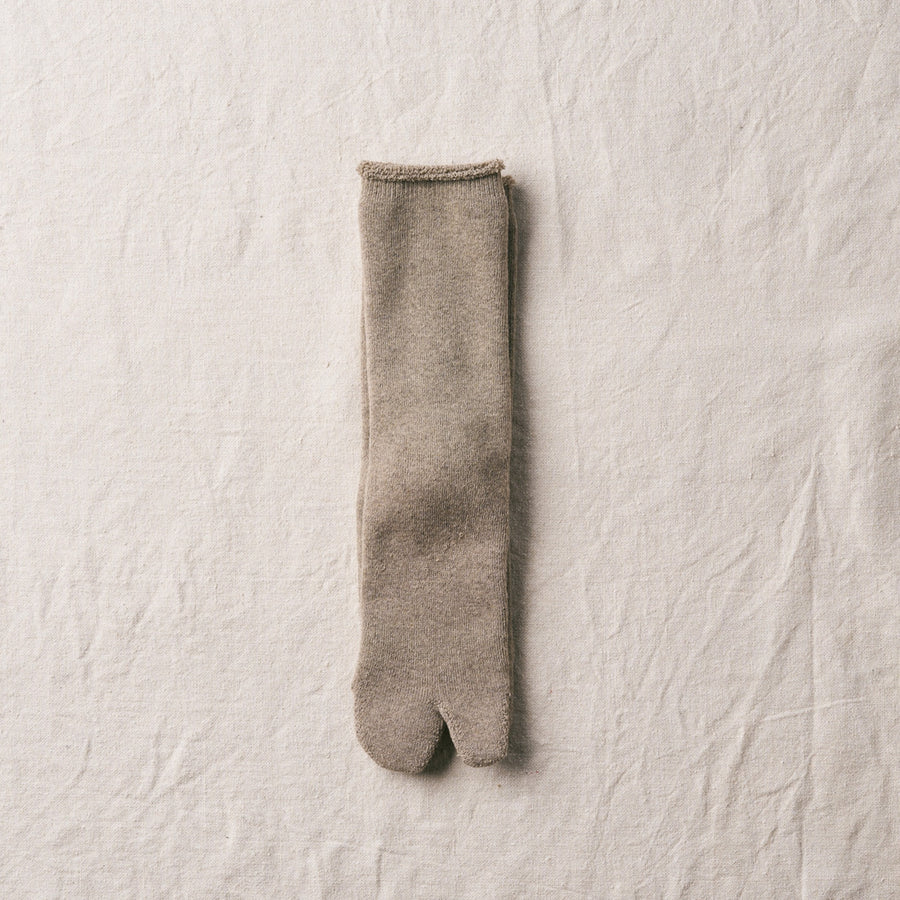 ORGANIC COTTON/YAK PILE TABI SOCKS - GREEN