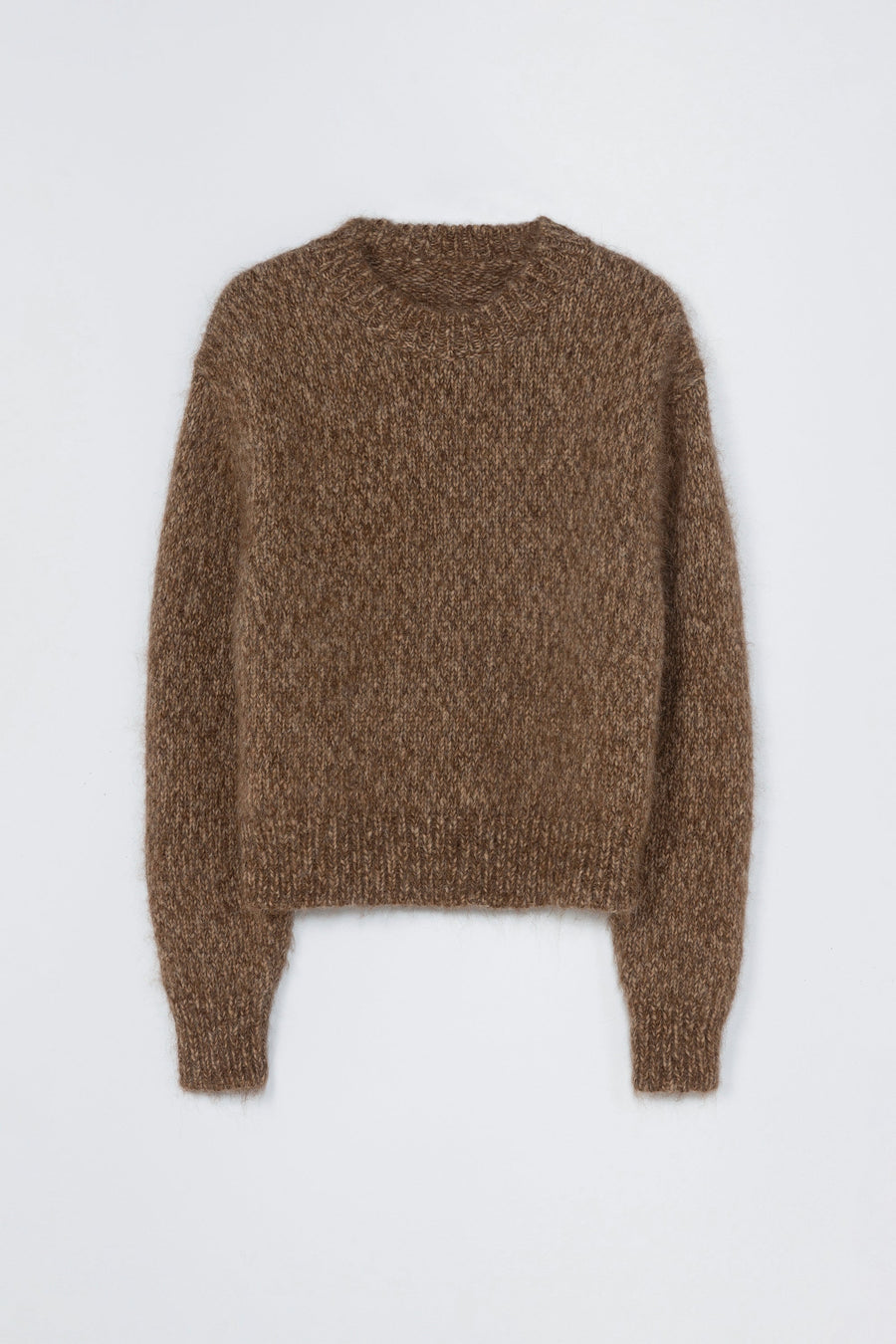 CHUNKY SWEATER - BROWN MELANGE