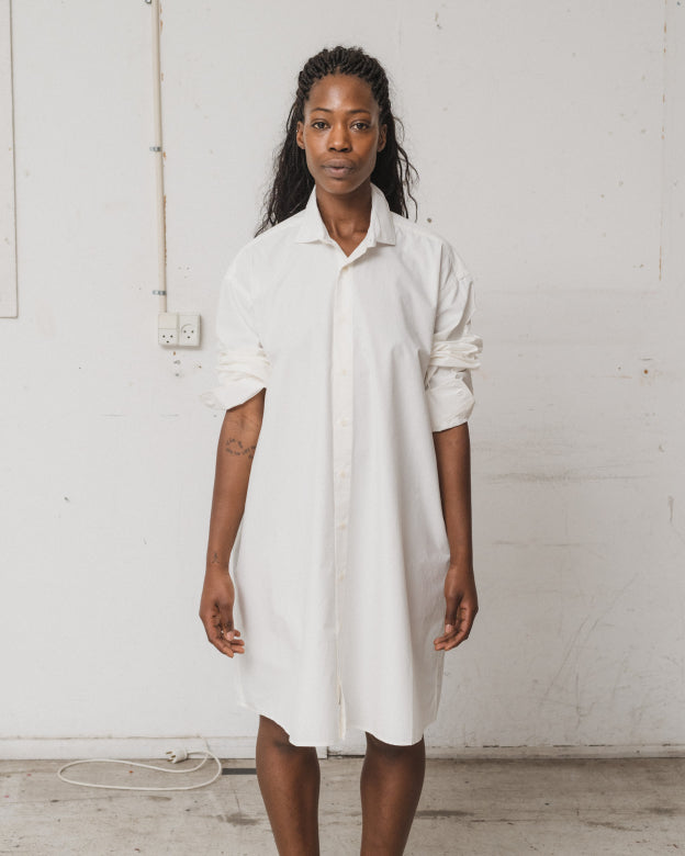 baserange ole shirt dress Baserange Ole Shirt Dress, White / XS
