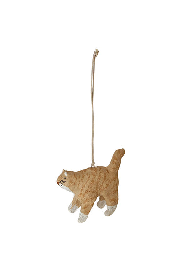 ORNAMENT - PAPER MACHE - CALICO CAT