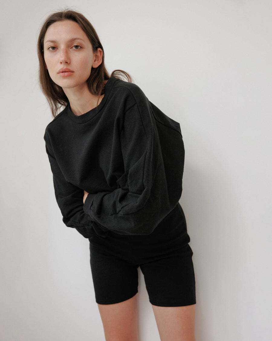 EASY SUMMER SWEATSHIRT - BLACK