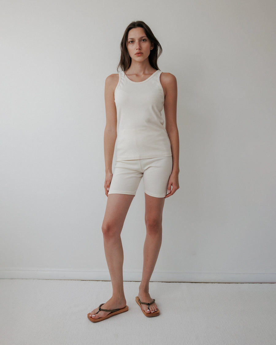 SCOOP BACK RIB TANK - NATURAL