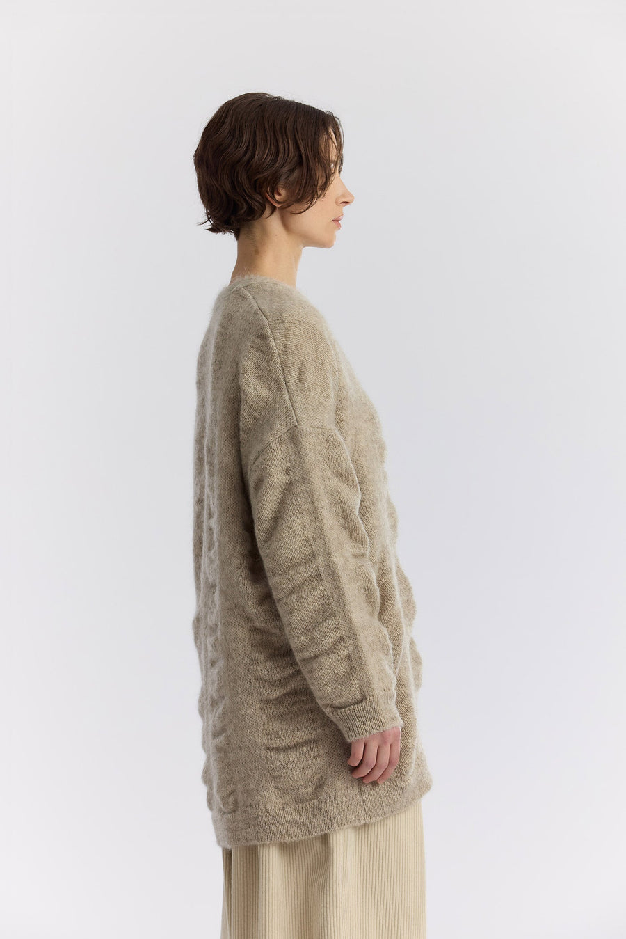 WATERFALL CARDIGAN - NATURAL