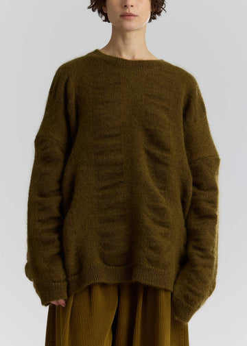 WATERFALL SWEATER - DARK OLIVE