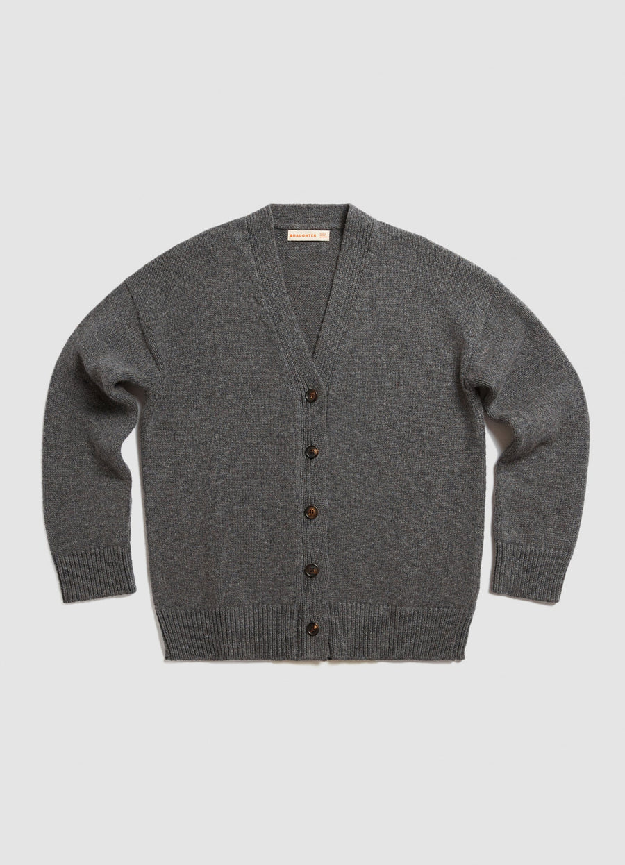 MAURA V-NECK CARDIGAN - DERBY GREY