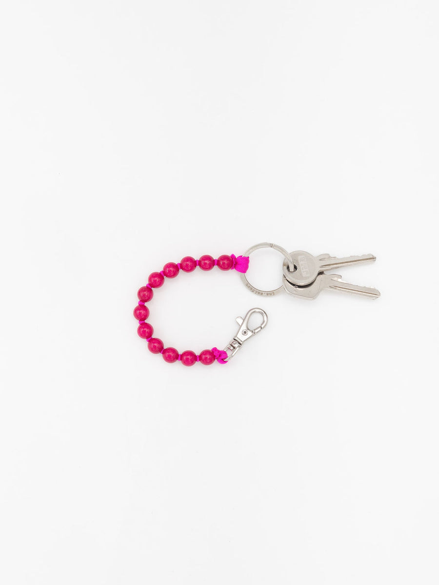 SHORT KEYHOLDER - SMALL PERLEN - PINK