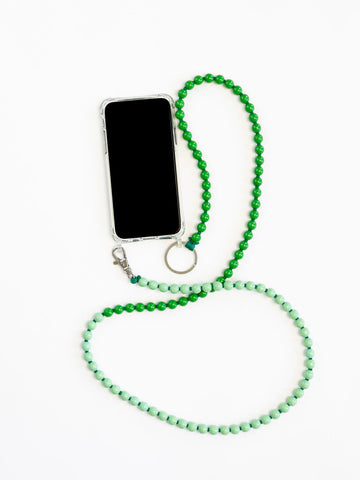 HANDYKETTE PHONE NECKLACE - SMALL PERLEN - GREEN DUO