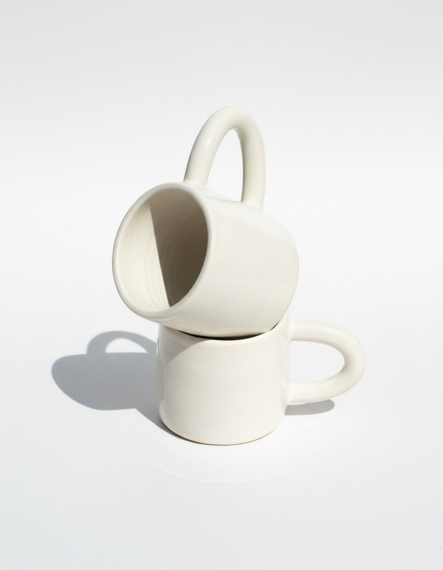 HANDMADE CERAMIC MUG - CREAM
