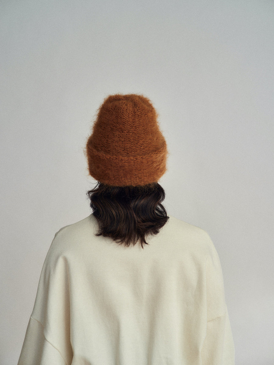 CLOUD MOHAIR BEANIE - GOLDEN LATTE