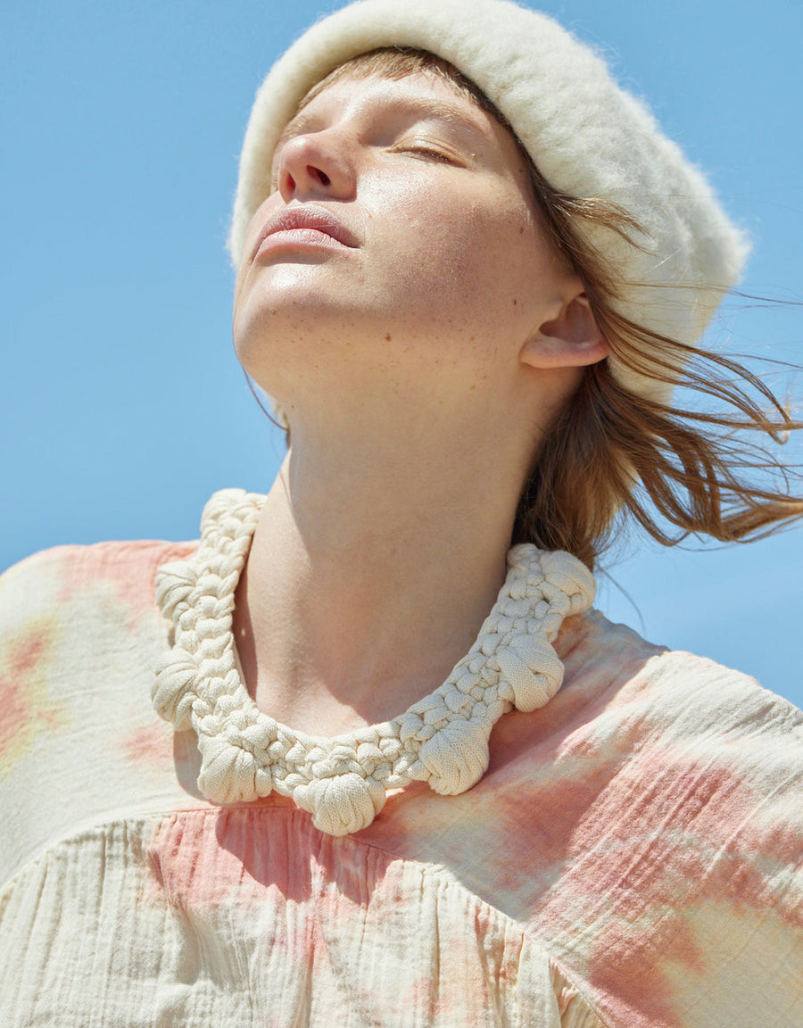 BRUSHED ALPACA BEANIE - CREAM