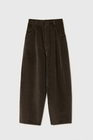 CORDUROY BAGGY PANTS - MOSS