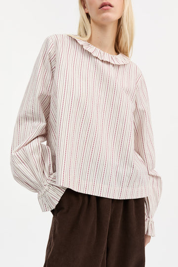 CORNFLOWER BLOUSE - RASPBERRY STRIPE