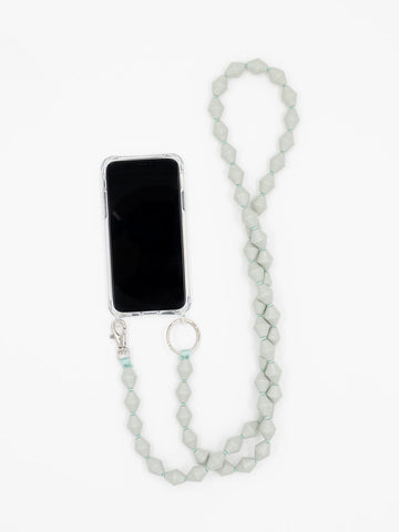 HANDYKETTE PHONE NECKLACE - ZICKZACK - LIGHT GREY