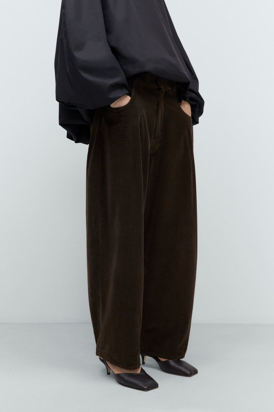 CORDUROY BAGGY PANT - BROWN