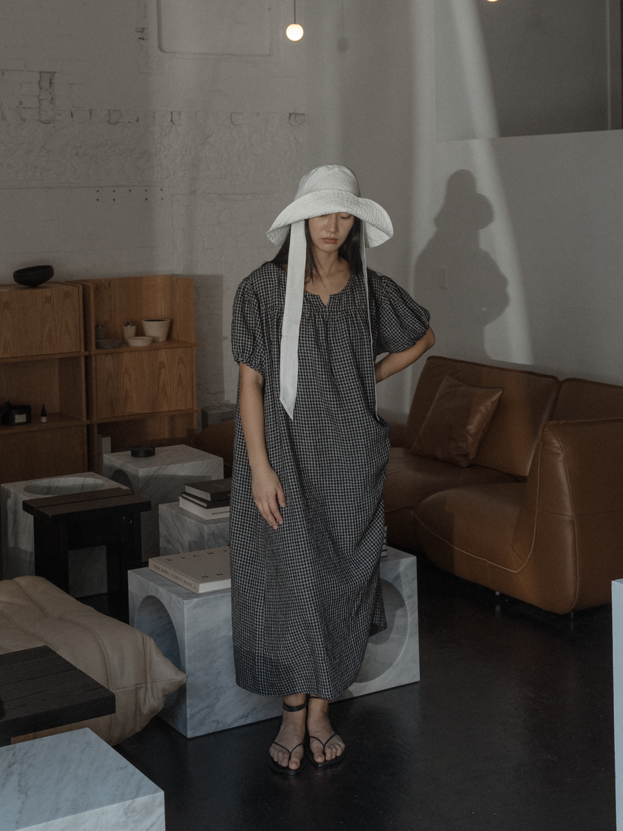 LUCY DRESS - BLACK CHECK