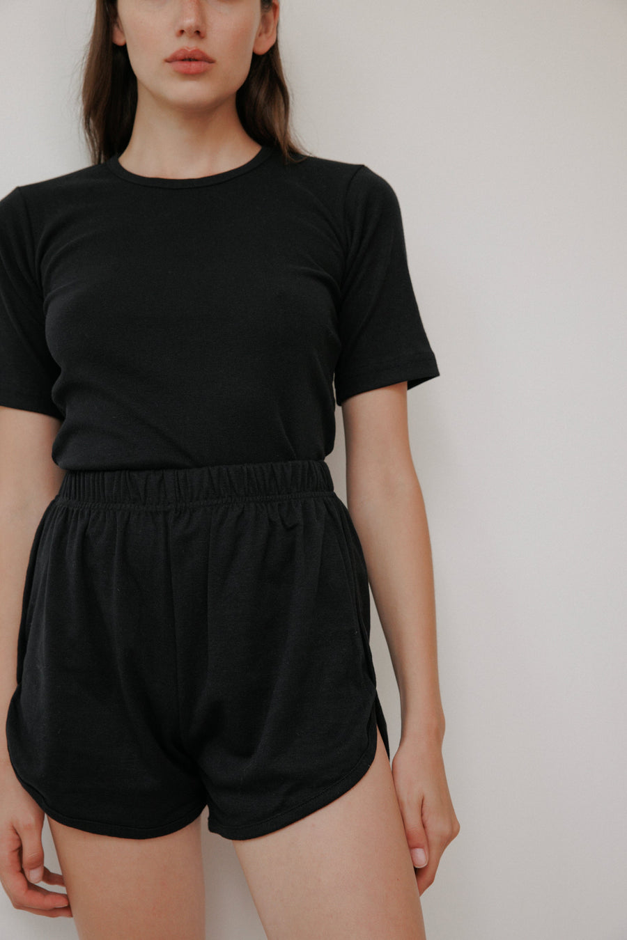 RIB TEE - BLACK