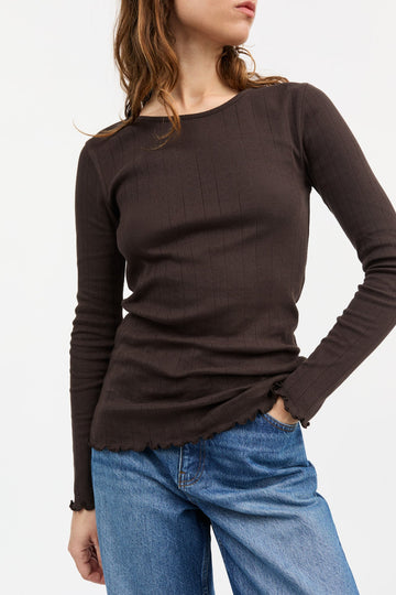 EDIE BLOUSE - DARK BROWN