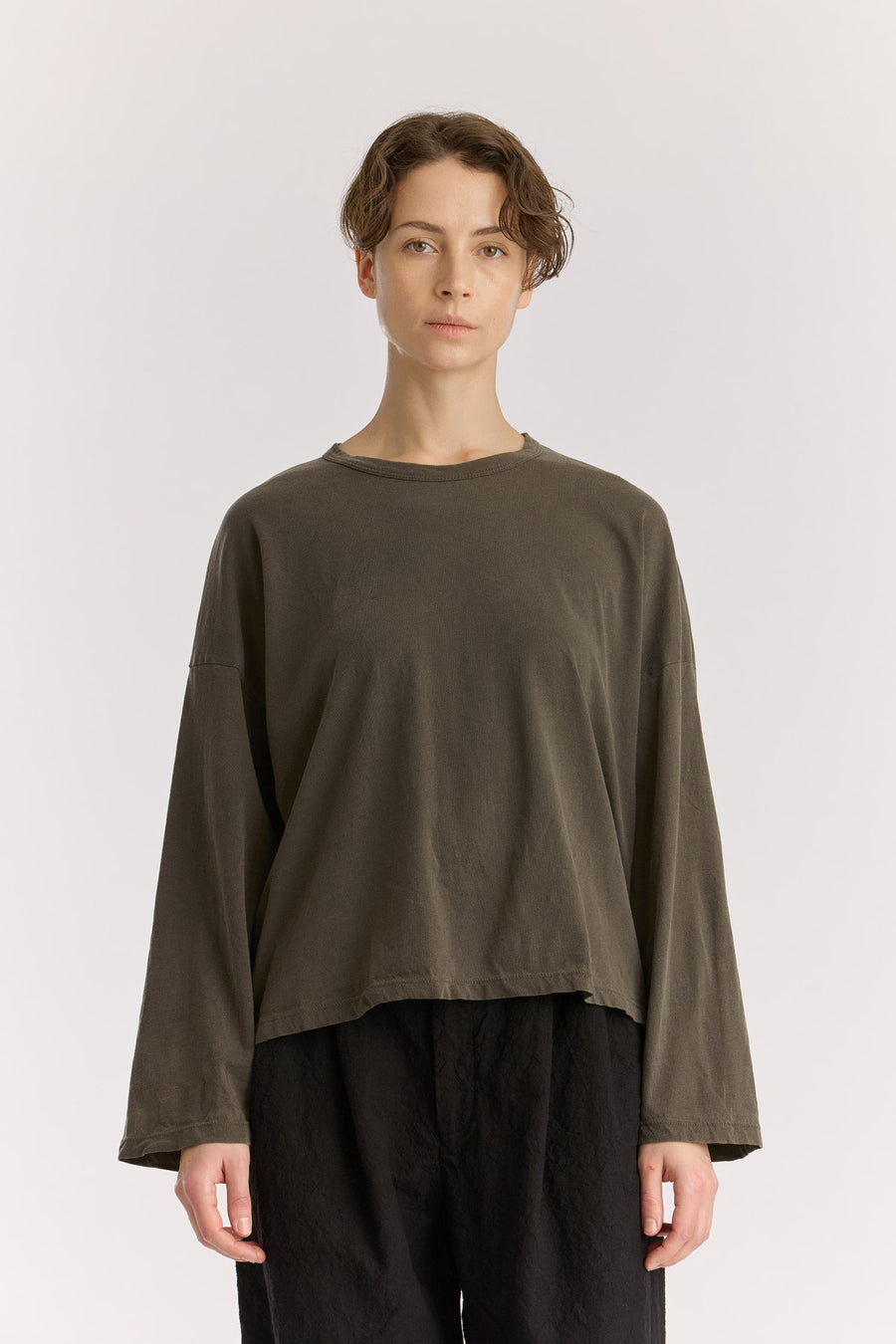 WIDE LONGSLEEVE  TEE - SLATE