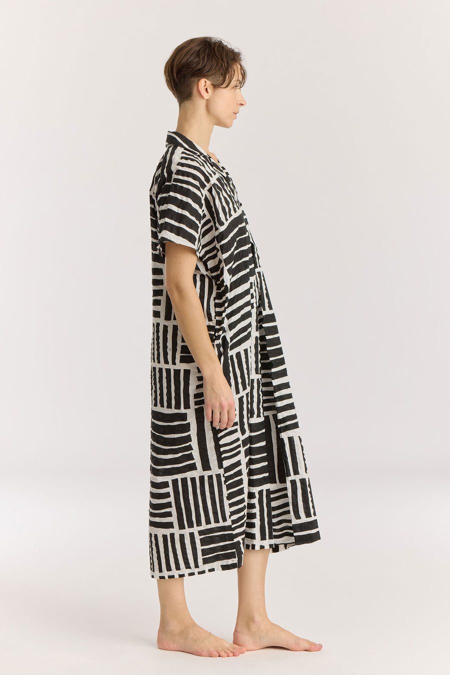 NARROW KITE DRESS - BLACK PRINT