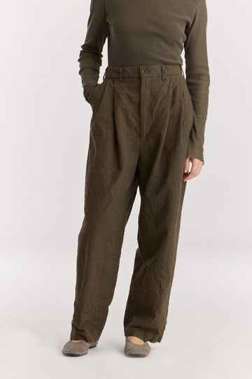 CRINKLED TROUSER - CHARCOAL