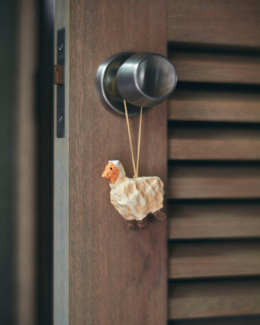 ORNAMENT - PAPER MACHE - SHEEP