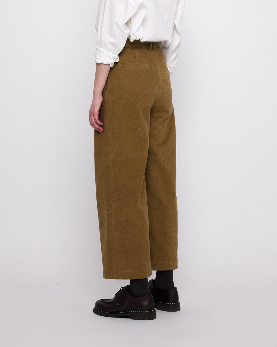 WIDE LEGGED SKATE TROUSER - KELP BROWN