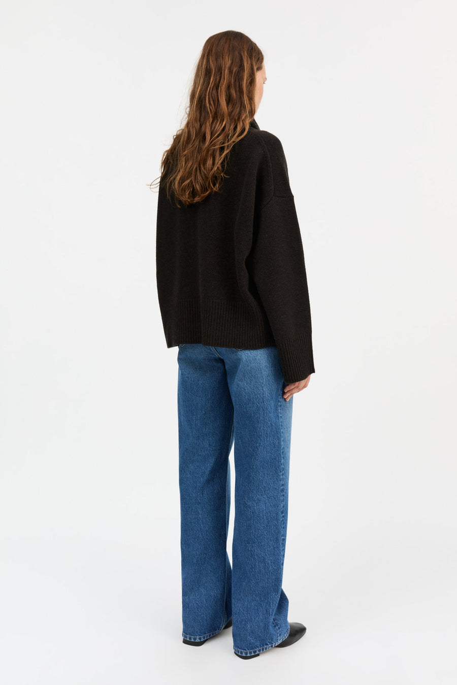 SILENE TURTLENECK - DEEP BROWN