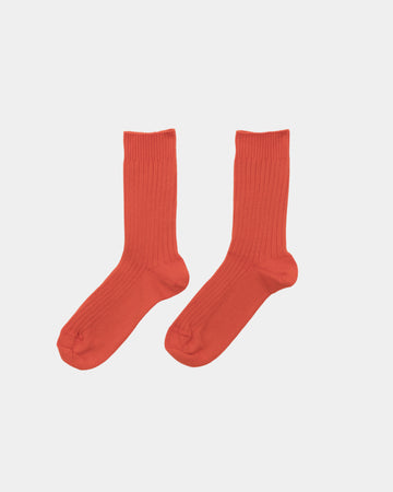 RIB ANKLE SOCK -  CHIRAL RED