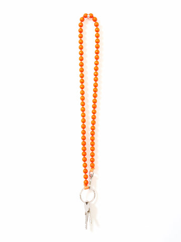 LONG KEYHOLDER - SMALL PERLEN - NEON ORANGE