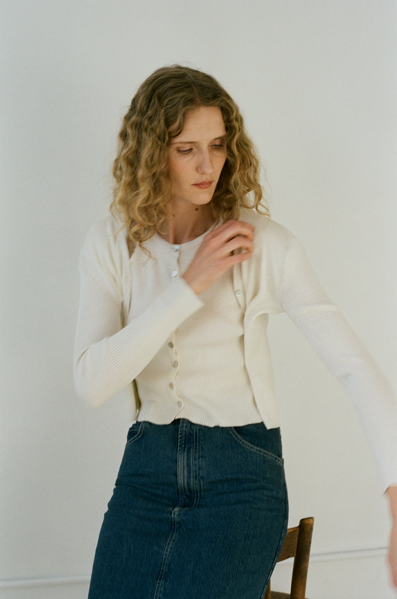 NOLITA CARDIGAN - SALT